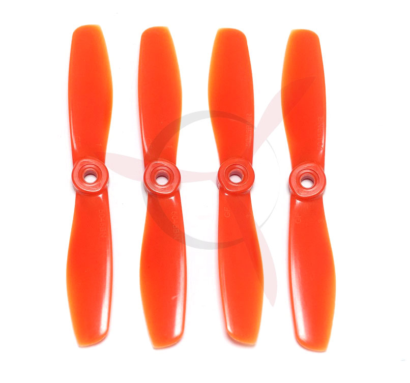 fiberglass nylon bullnose propeller 5x45 CW/CCW orange (2 pairs)