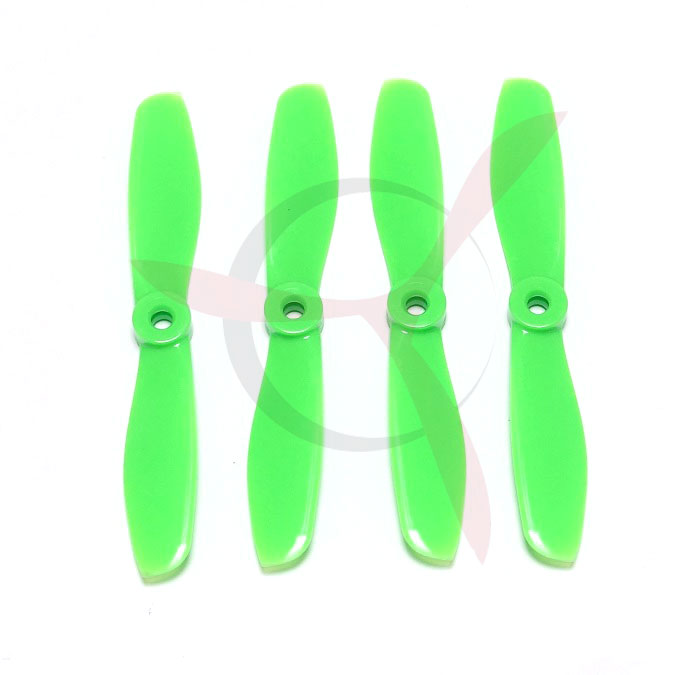 Policarbonate (PC) bullnose propeller 5x45 CW/CCW green (2 pairs)