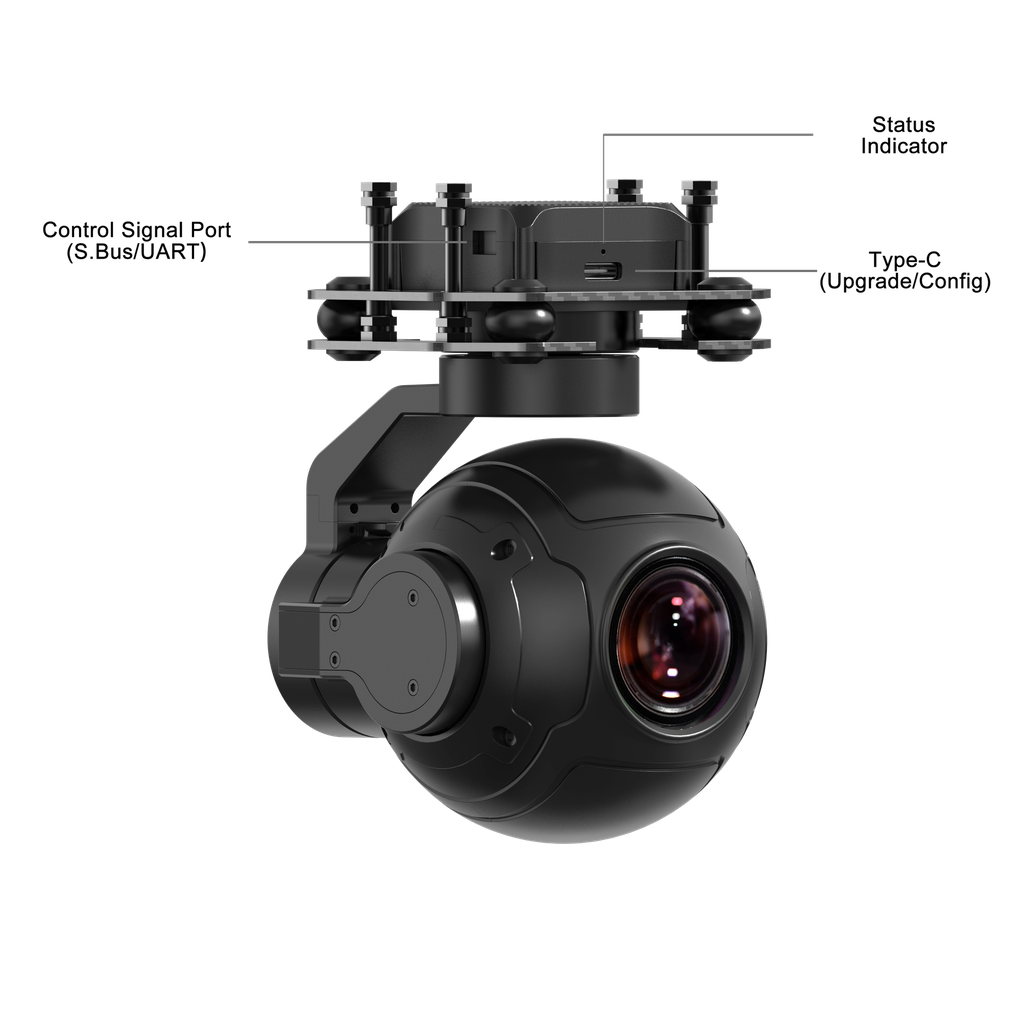 SIYI ZR10 2K QHD 30X Hybrid Zoom Gimbal Camera with HDR Starlight