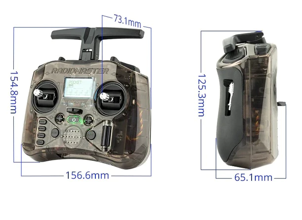 Radiomaster Pocket CC2500 Multi-protocolo (Transparente)