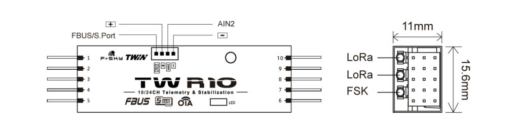 FrSky TW R10 Dual 2.4Ghz