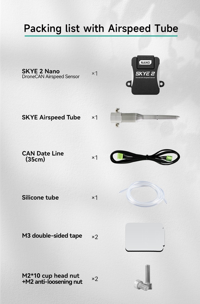 CUAV Skye 2 Nano DroneCAN Sensor Velocidad Aire-11481