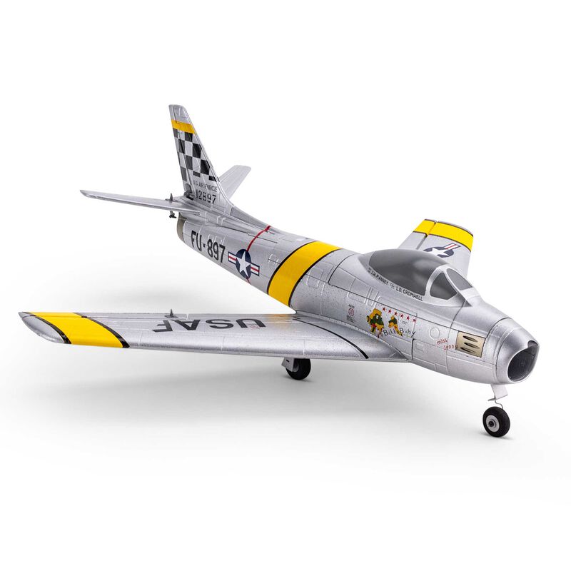 E-Flite UMX F-86 Sabre 30mm EDF Jet BNF Basic with AS3X and SAFE Select-11396