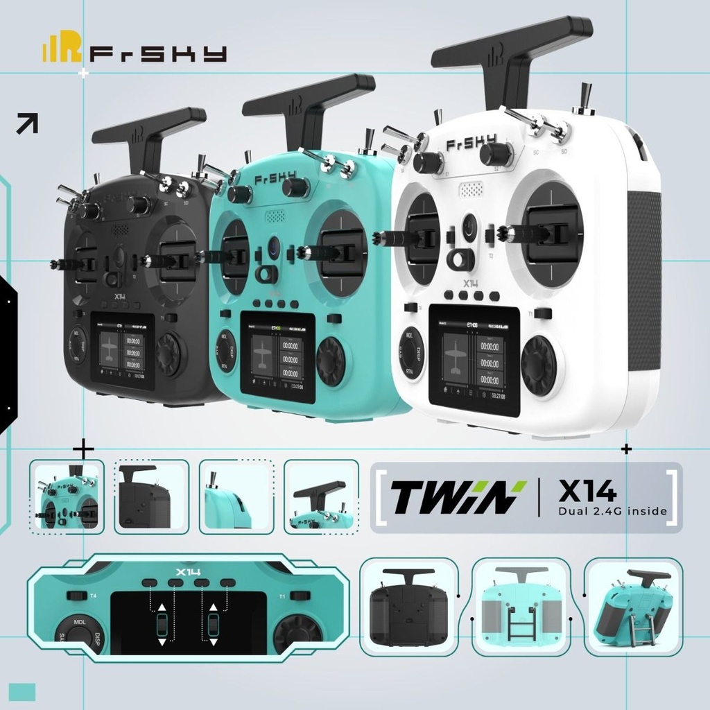 FrSky TWIN X14 Transmitter Dual 2.4G Radio System, Ergonomic, Compact & Flexible DesignFrSky TWIN X14/X14S Transmitter Dual 2.4G Radio System, Ergonomic, Compact & Flexible DesignFrSky TWIN X14/X14S Transmitter Dual 2.4G-11259