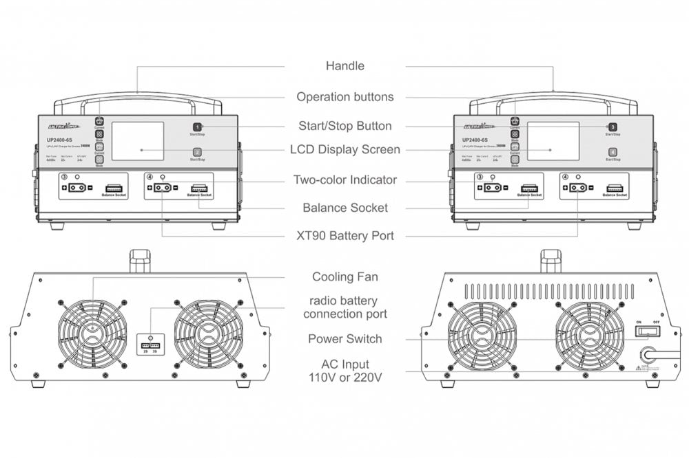 ULTRA POWER UP2400 Dual 2400W 2S - 6S Lipo/LiHV AC-10949