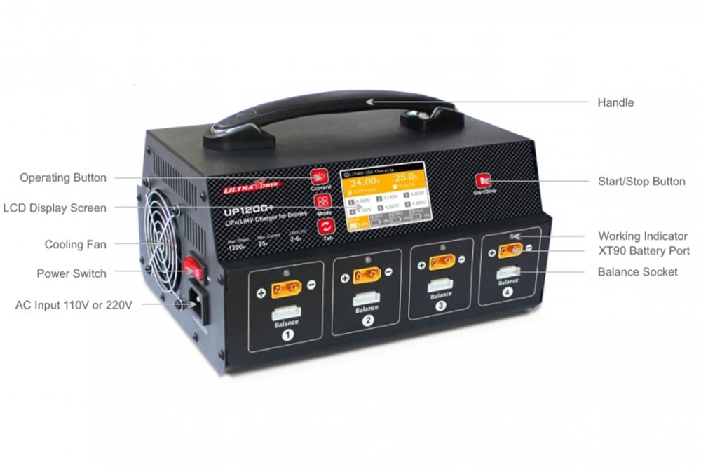 ULTRA POWER UP1200+ 8 Puertos 25A 1200W 2-6S Lipo/LiHV-10941