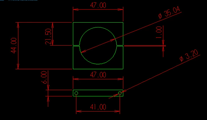 Abrazadera de Aluminio CNC para Tubo de 35mm-10825