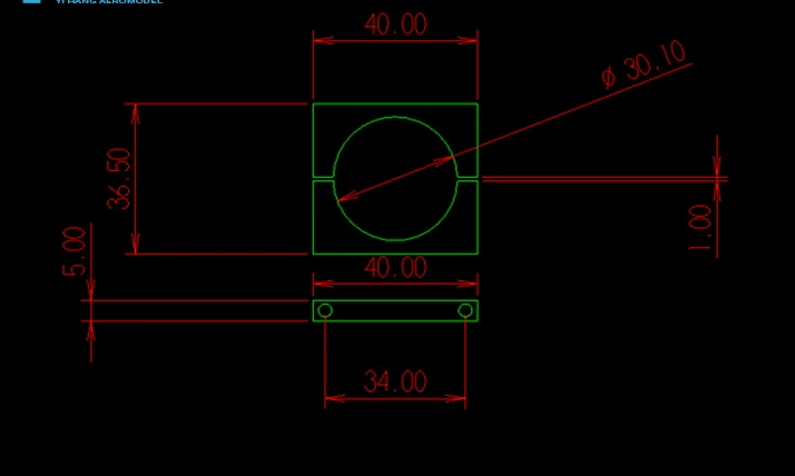 Abrazadera de Aluminio CNC para Tubo de 30mm-10823