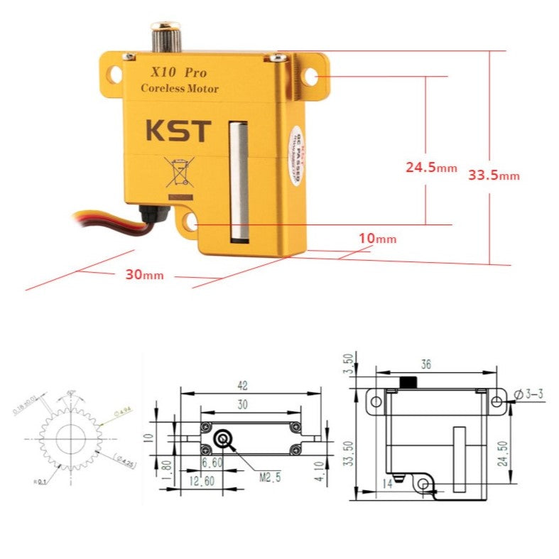 KST X10 PRO-A 10mm 25g 11.5Kg (Horizontal)-10780