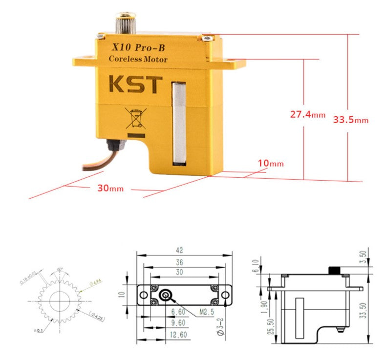 KST X10 PRO B 10mm 25g 11.5Kg (Vertical)-10776