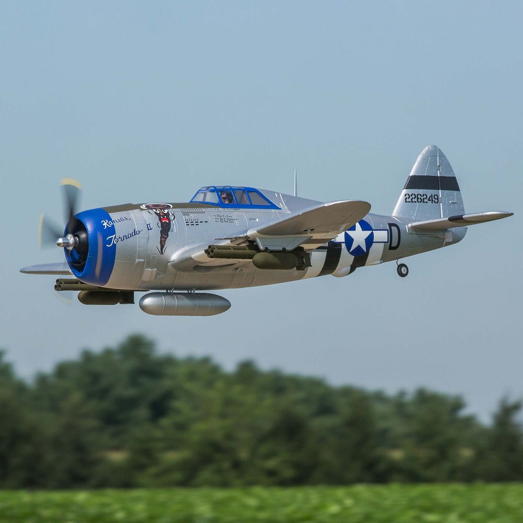 E-Flite P-47 Razorback 1.2m BNF Basic with AS3X & SAFE Select-10608