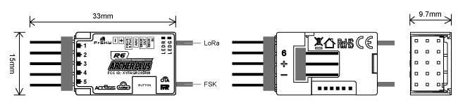 FrSky ARCHER PLUS R6 ACCESS 6 CH SBUS-10571