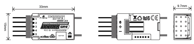 Fr-Sky ARCHER PLUS GR6 ACCESS / ACCST 6 CH Variómetro SBUS  OTA (copia)-10570