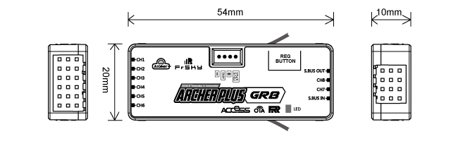 Fr-Sky ARCHER Plus GR8 ACCESS / ACCST 8 CH Variómetro SBUS  OTA-10567