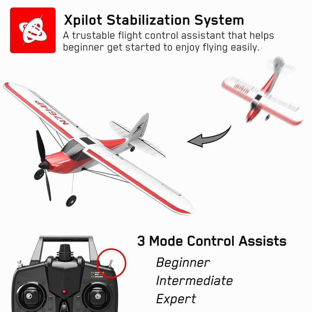 VOLANTEXRC Sport Cub 500 4Ch RC Trainer con estabilizador Xpilot RTF (copia)-10134