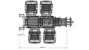 DLE 222 4 Cilindros Motor Gasolina 222.5CC-10020