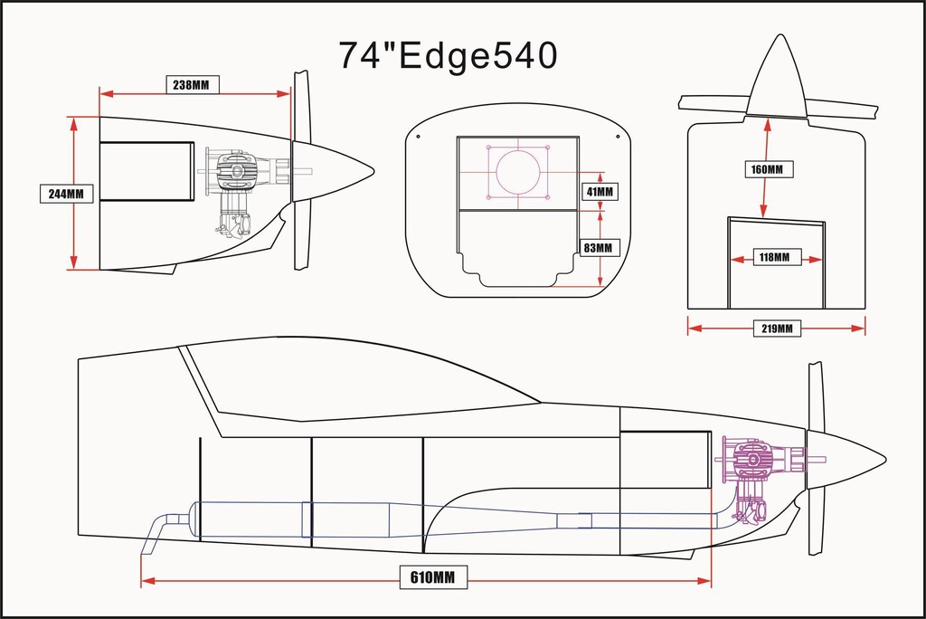 Skywing Edge 540 V2 74" 1870mm (Verde - Gris)-9714