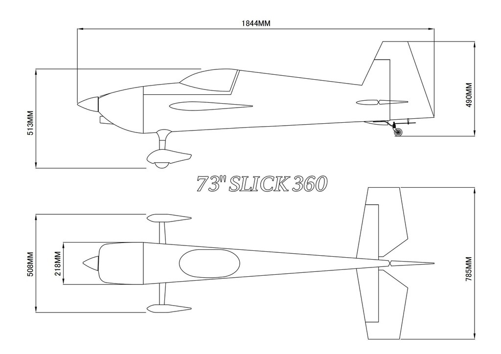 Skywing Slick 360 73" 1854mm (Verde-Blanco)-9694