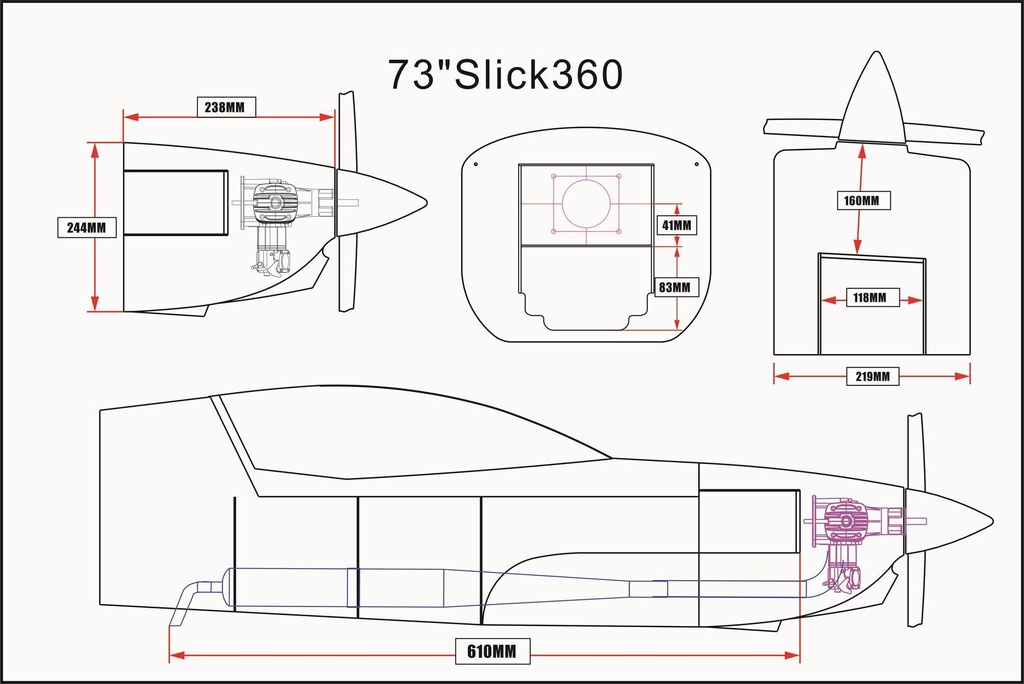 Skywing Slick 360 73" 1854mm (Verde-Blanco)-9695