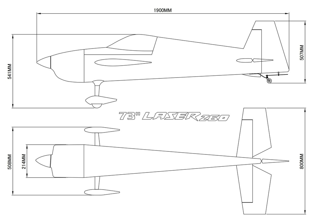 Skywing Laser 260 73" 1854mm (Verde-Azul)-9663