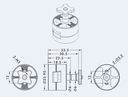 Tmotor Anclaje Rápido Q1418 V2 Adaptador Hélices 14 - 18" (Pareja)-9224