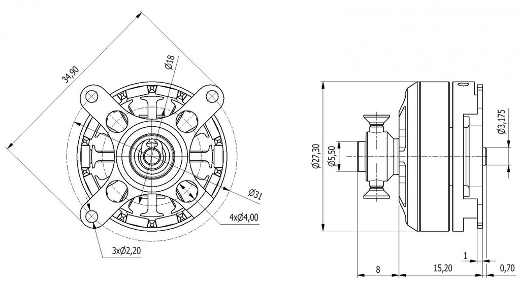 AXI 2203/34 2300KV Race Saver GOLD Line V2-6580