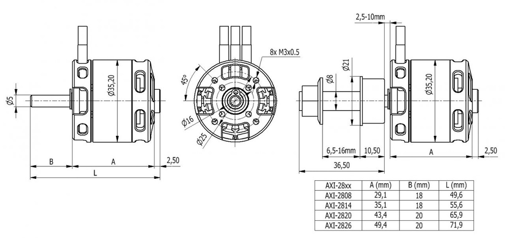 AXI 2814/12 1390KV GOLD Line V2-6965