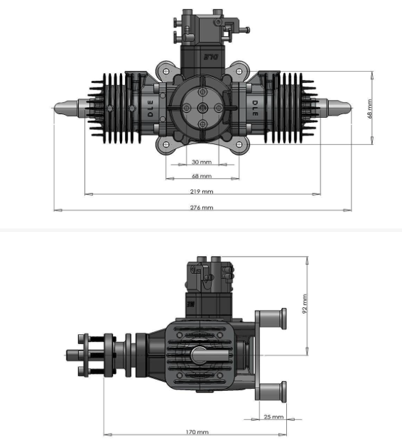 DLE 60 Twin Motor Gasolina 61CC-7724