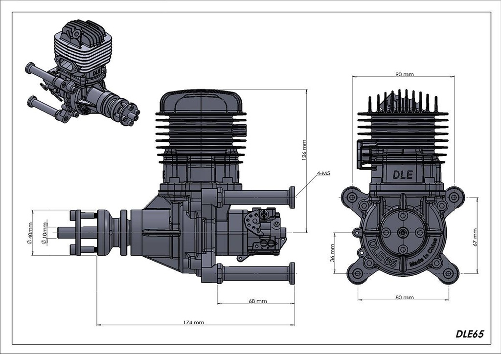 DLE 65 Motor Gasolina 65CC-7718