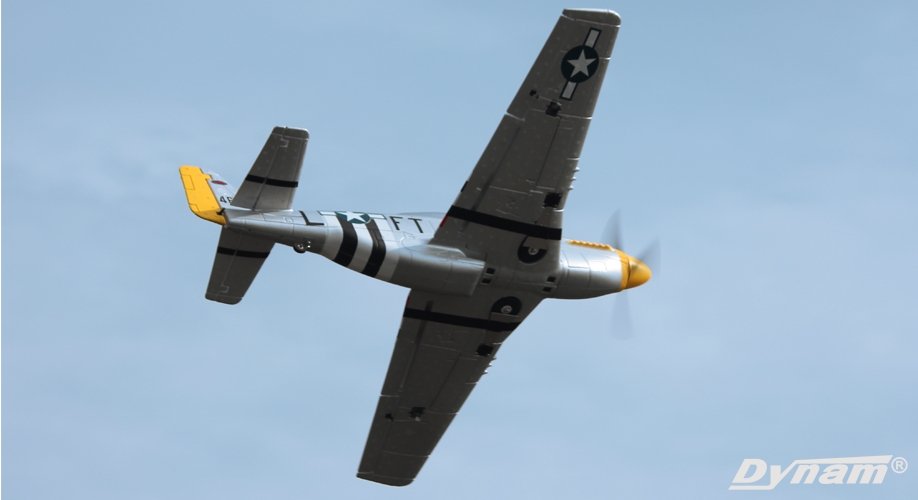 Dynam P-51 Mustang V2 1200mm PNP (Plateado)-8010