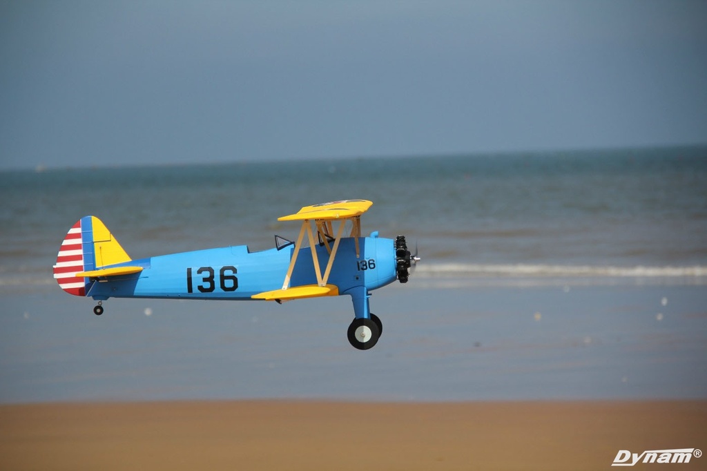 Dynam Stearman PT-17 1300mm 4s PNP (azul)-7529