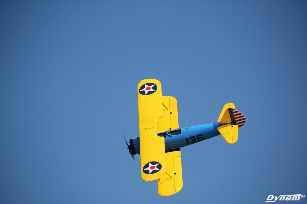 Dynam Stearman PT-17 1300mm 4s PNP (azul)-7530