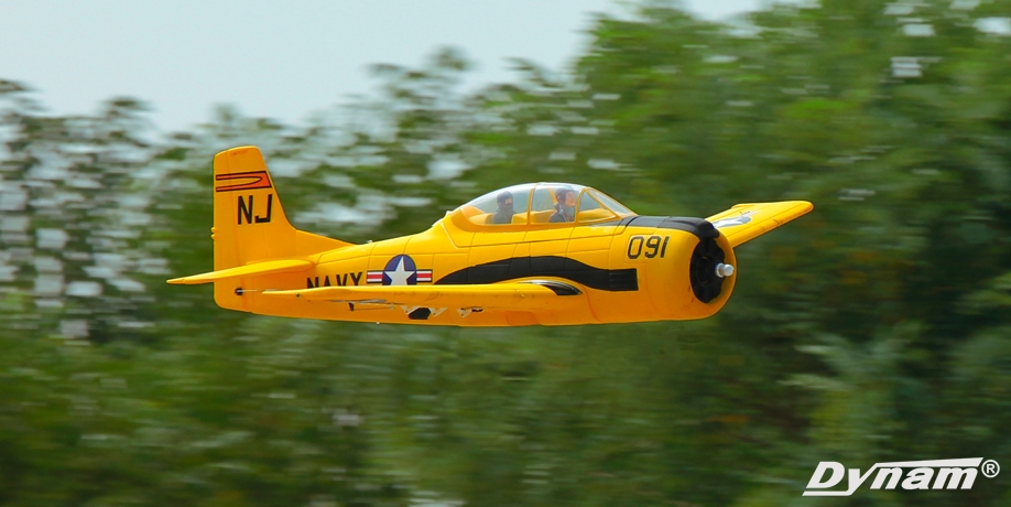 Dynam T-28 Trojan V2 1270mm PNP (Amarillo)-7691