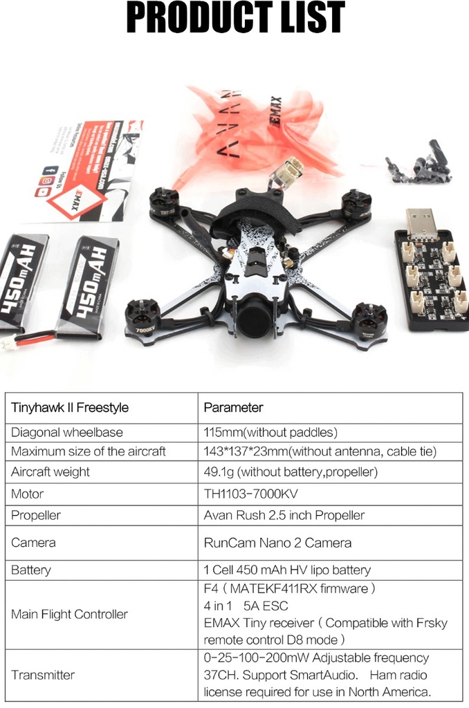 Emax Tinyhawk II Freestyler Runcam Nano2 (FrSky)-6760