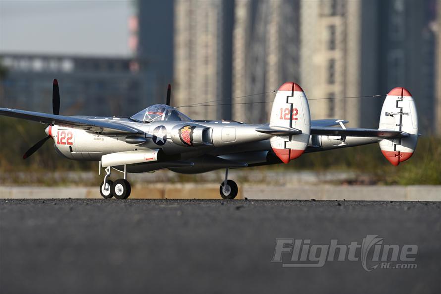 FlightLine P-38L Lightning "Pacific Silver" 1600mm PNP-7502