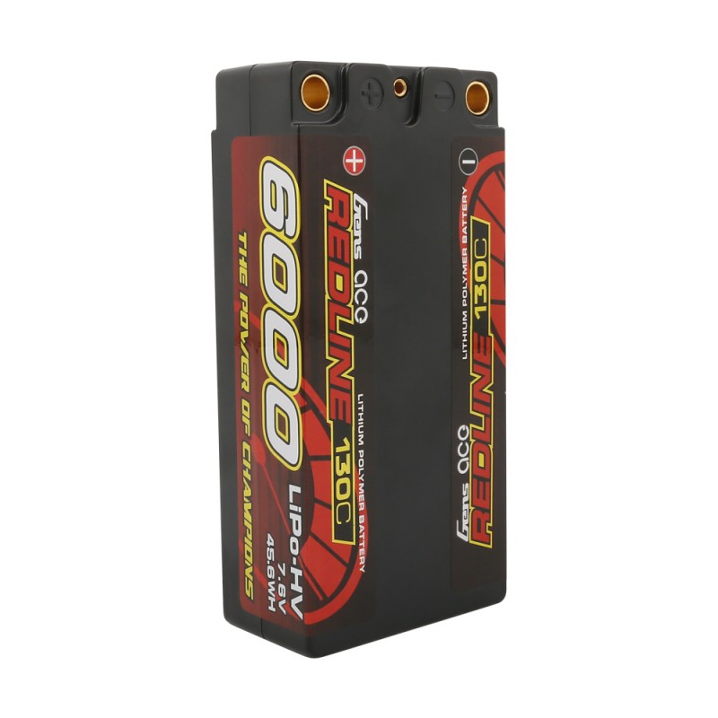 Gens Ace Redline 2s 7.6V 6000mAh 130C HardCase HV (Corta)-6351