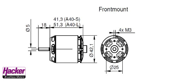 Hacker A40-10 L V4 8 Polos 1100KV-6155