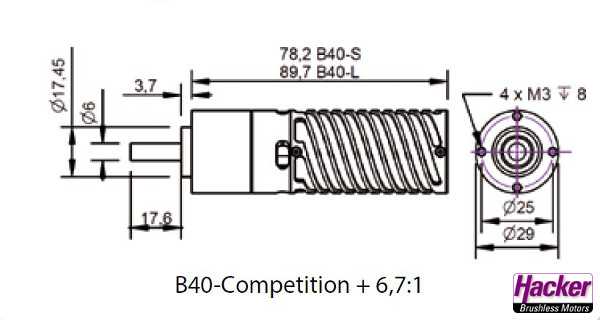 Hacker B40-6L Competition 4610KV + 6,7:1-9016