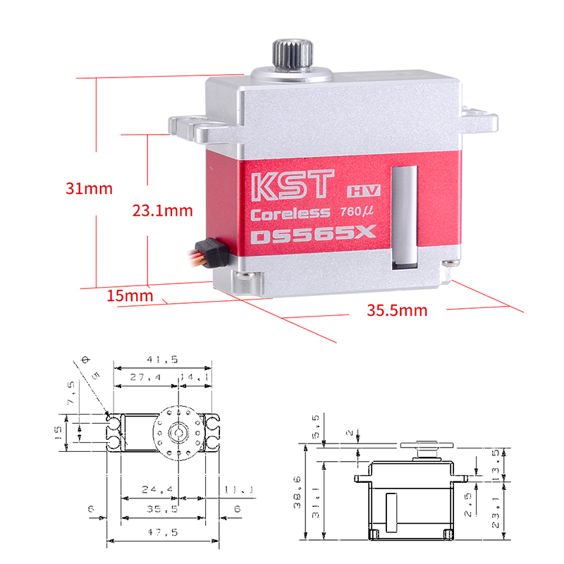 KST DS565X MG 15mm 40g 6Kg 760us / 560Hz-9019