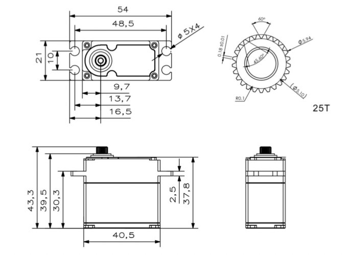 KST MS665 Contactless HV 20mm 69g 760uS / 560Hz-7715