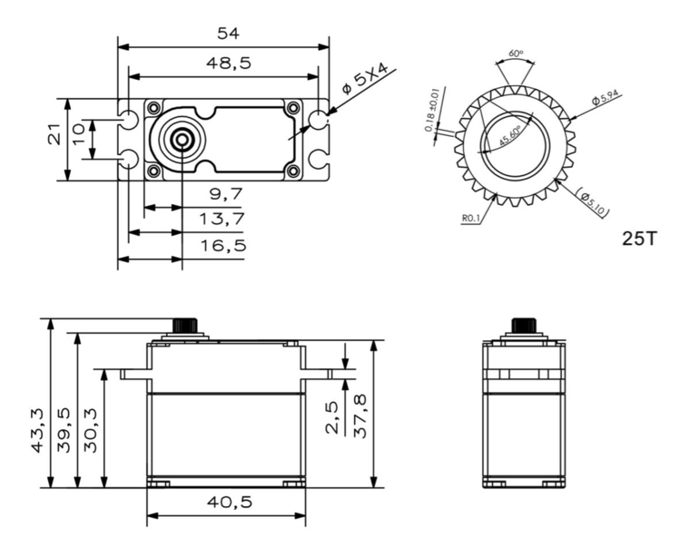 KST MS805 Contactless HV 20mm 69g 760uS / 560Hz-7727