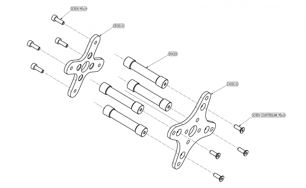 Separadores para AXI 28XX M3 30mm (4pcs)-6753