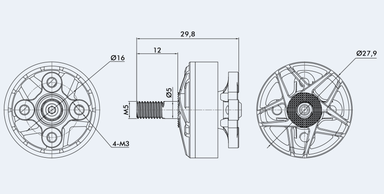 T-Motor F40 PRO IV 2400KV (Rojo)-9054