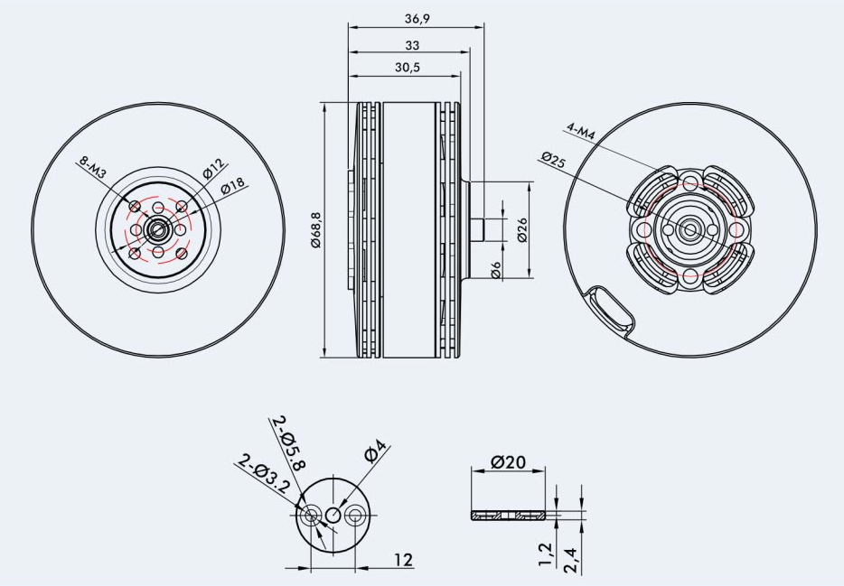 T-motor V602 180KV-8372