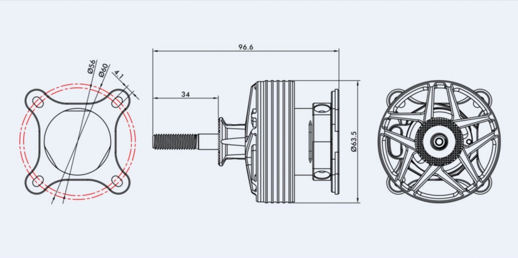 Tmotor AM600 525KV 3D-9046