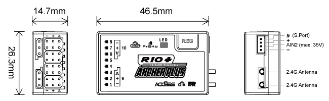 FrSky ARCHER PLUS R10+ ACCESS 10 CH SBUS  OTA (copia)-9398