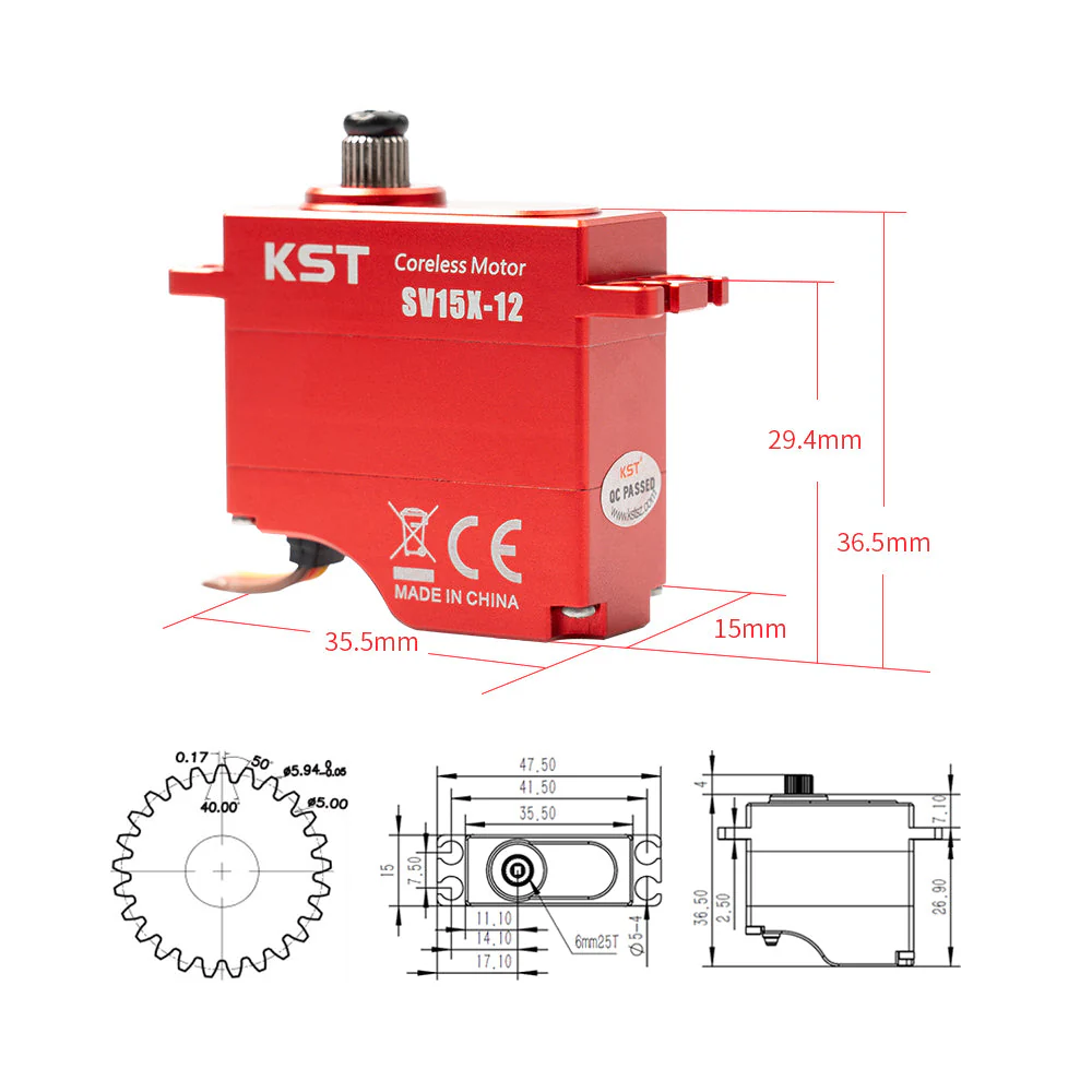 KST SV15X-12 SHV 12V 15mm 40g 13kg