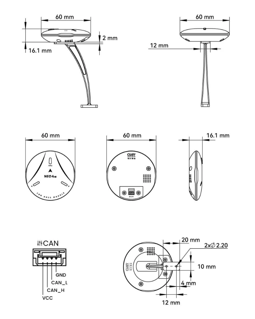 CUAV NEO 4 SE DroneCAN GPS GNSS