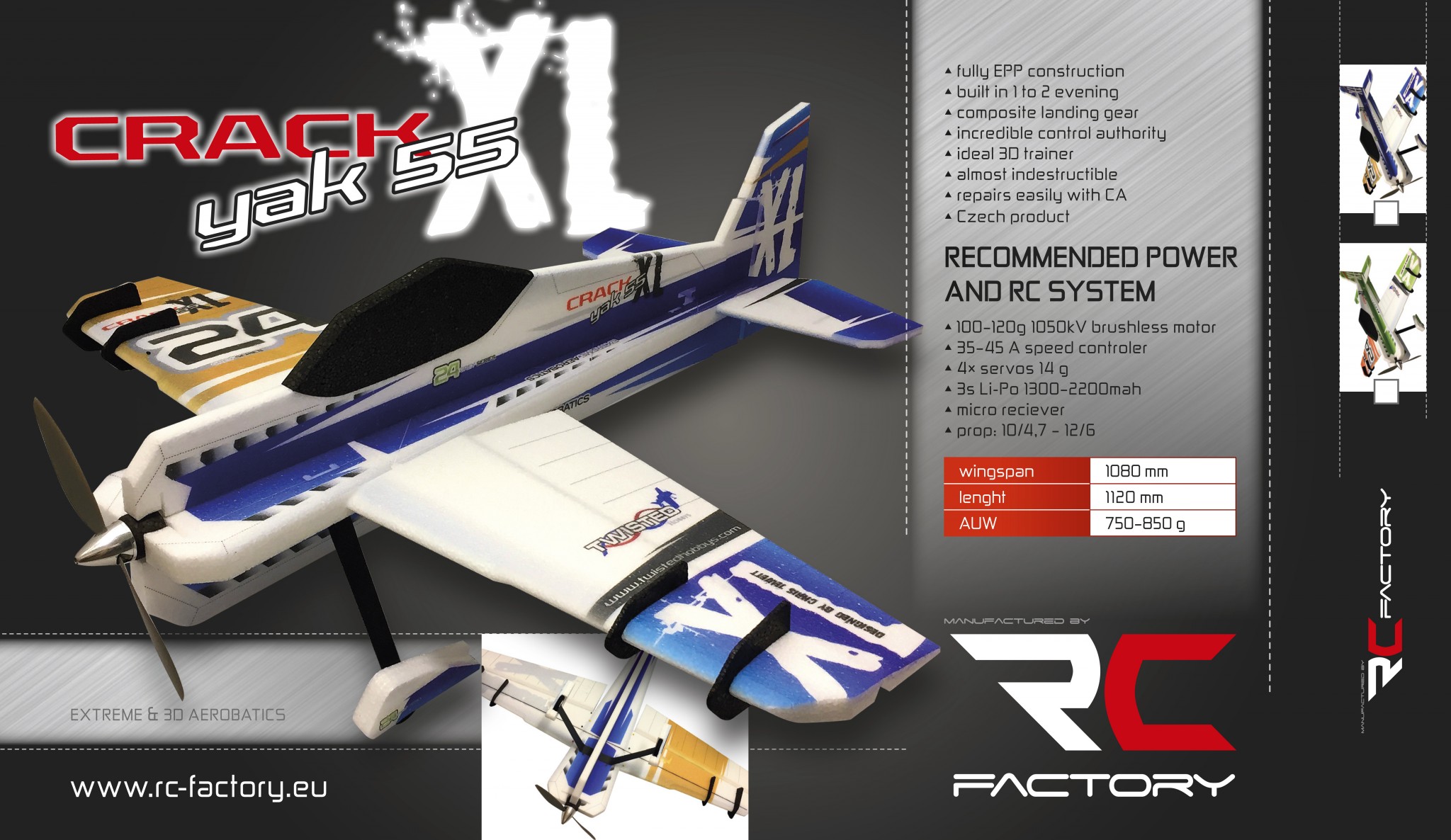 RC Factory Crack Yak XL (Azul)