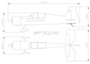 Skywing YAK 54 60&quot; 1524mm (Blanco - Azul)